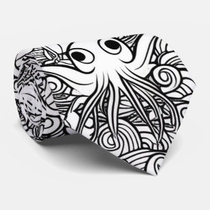 Cute Octopus i Sjögräs Slips