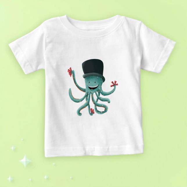 Cute Octopus Illusionist Magician T Shirt (Skapare uppladdad)