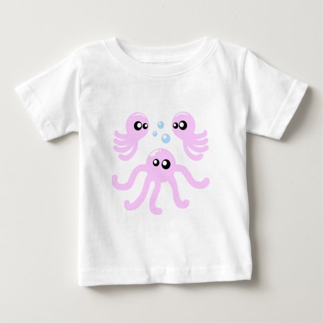 Cute Octopus Infant T-Shirt (Framsida)