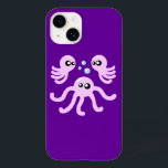 Cute Octopus iphone case<br><div class="desc">Det här kawaii-bläcket är så sött och söt att bubblor blåser i ett lila hav! Han har till och med tagit med två av sina vänner för att gå med party! Den här söta bläckfisken iphone case gör perfekten till älskare av söta konst och illustrationer, bläckfisk fläkt, spädbarn, barn och...</div>