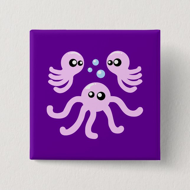 Cute Octopus Knapp (Framsida)