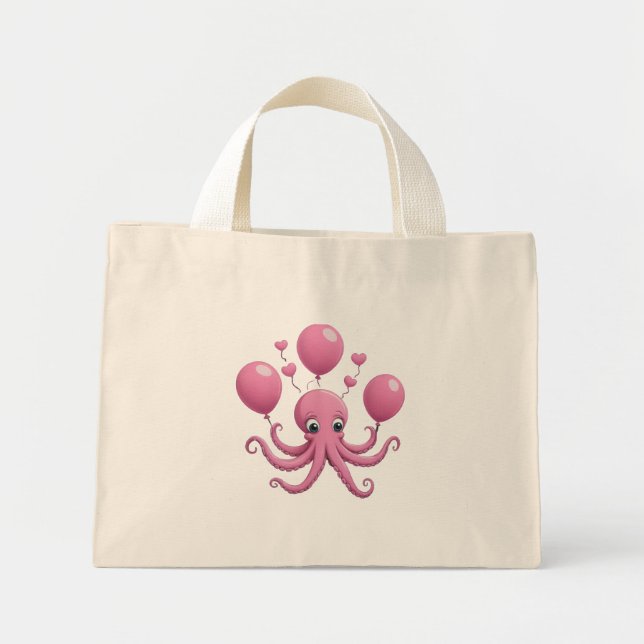 Cute octopus mini tygkasse (Framsidan)