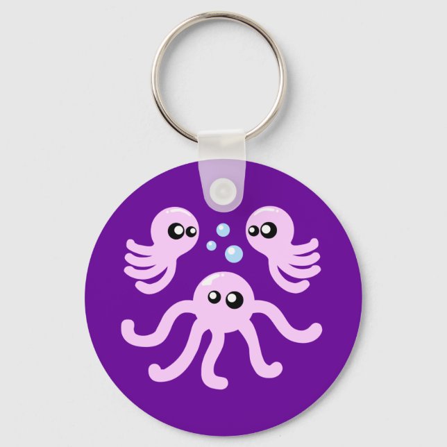 Cute Octopus Nyckelring (Framsida)