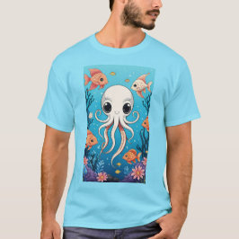 Cute Octopus och fiske T Shirt