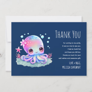 Cute Octopus Sea Creator Tack Kort