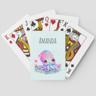 Cute Octopus Sea Creature Casinokort