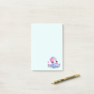 Cute Octopus Sea Creature Post-it Block