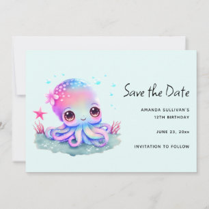 Cute Octopus Sea Creature Spara Datumet