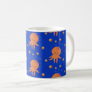 Cute Octopus Starfish Tecknad Kaffemugg