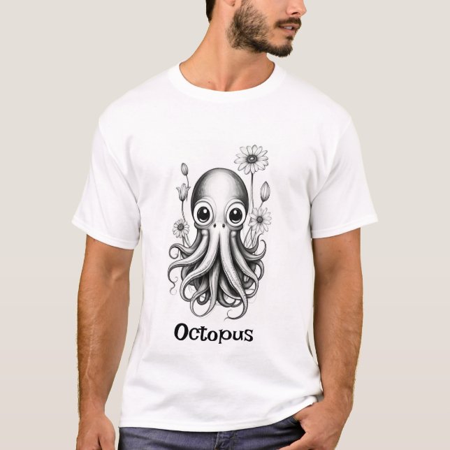 Cute Octopus T Shirt (Framsida)