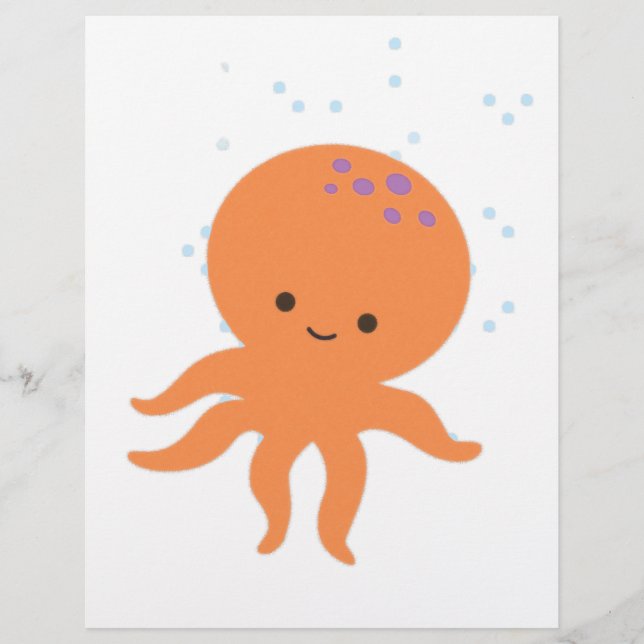 Cute Octopus-Tecknad (Framsida)
