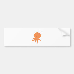 Cute Octopus-Tecknad Bildekal