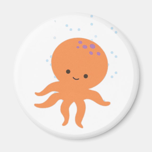 Cute Octopus-Tecknad Magnet (Framsidan)