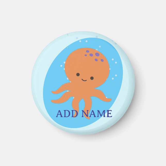 Cute Octopus-Tecknad Magnet (Framsidan)