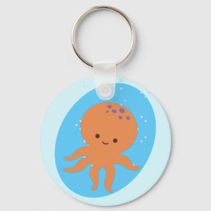 Cute Octopus-Tecknad Nyckelring