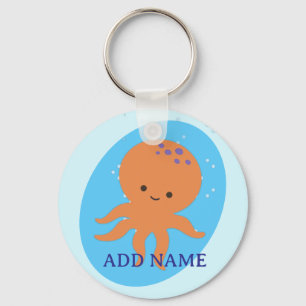 Cute Octopus-Tecknad Nyckelring
