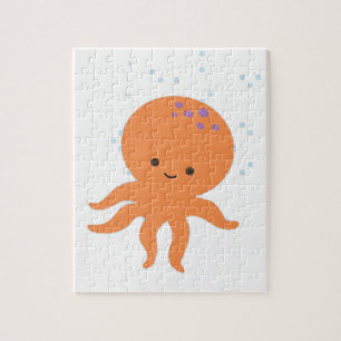 Cute Octopus-Tecknad Pussel