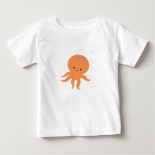 Cute Octopus-Tecknad T-shirt