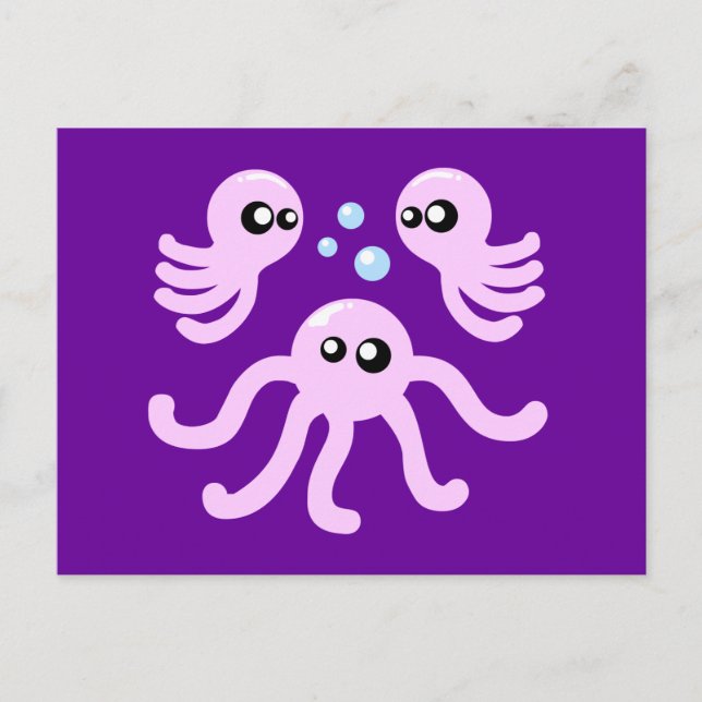 Cute Octopus Vykort (Framsida)