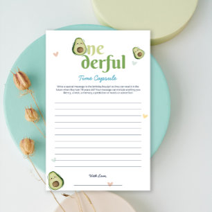 Cute Oenderful Avocado 1:a födelsedagsminneskort