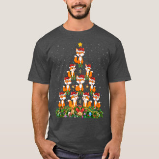 Cute of Animal Lover Julafton Santa Fo Julgran T Shirt