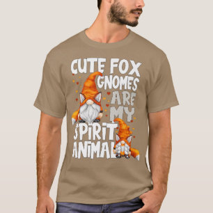 Cute of Spirit Animal Quote for Gnome Älskare Red T Shirt