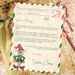 Cute officiell brev från Santa Northpole vintage<br><div class="desc">Det här är en vintage papper grönt och röd officiell brev från Santa. Där du enkelt kan lägga till dina barn namn och justera artikeln till henne/honom. Det är också väldigt sött,  skapar det vara en perfekt julmas kväll-boxfyllare.</div>