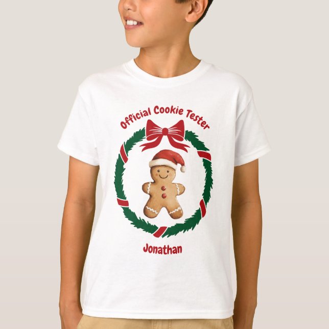 Cute Officiell Cookie Tester-jul T Shirt (Framsida)