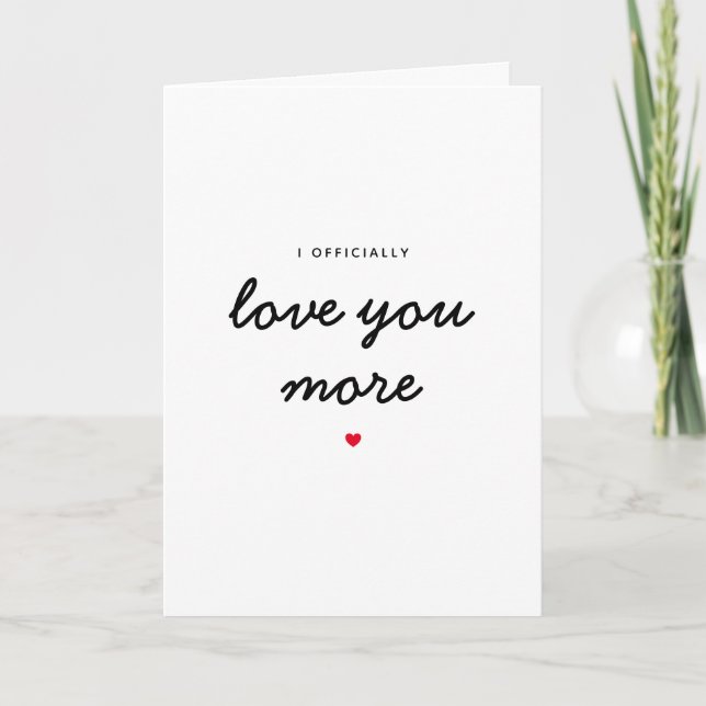 Cute Officiellt Kärlek, du är hjärtligare Valentin Kort (Framsida)