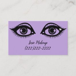 Cute Öga Print Makeup Artist Lavender Färg Visitkort