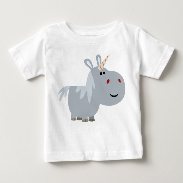 Cute Ogranskable Tecknad Unicorn Baby T-Shirt (Framsida)