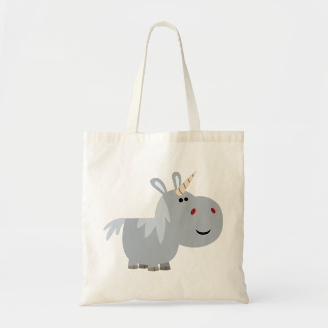 Cute Ogranskable Tecknad Unicorn Bag Tygkasse (Framsidan)