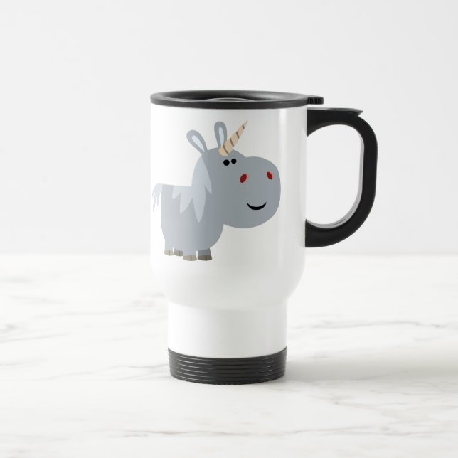 Cute Ogranskable Tecknad Unicorn Commuter Mugg (Höger)