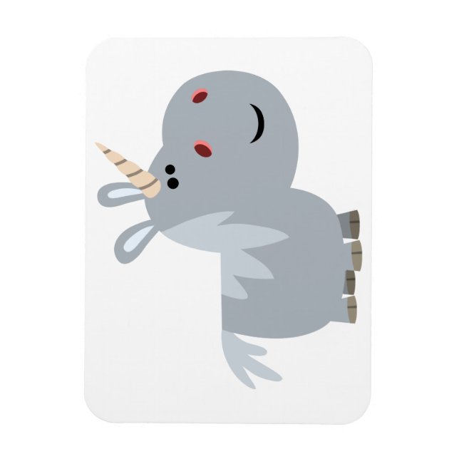 Cute Ogranskable Tecknad Unicorn Flexible Magnet (Vertikal)