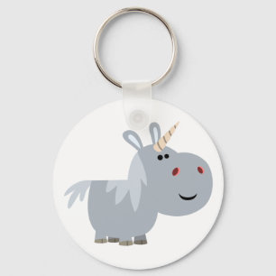 Cute Ogranskable Tecknad Unicorn Keychain Nyckelring