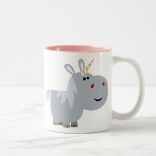Cute Ogranskable Tecknad Unicorn Mugg