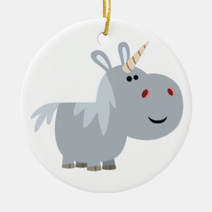 Cute Ogranskable Tecknad Unicorn Ornament