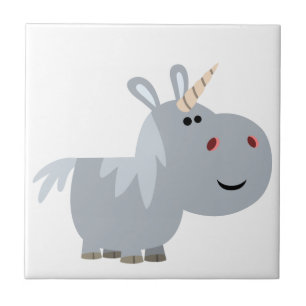 Cute Ogranskable Tecknad Unicorn Tile Kakelplatta