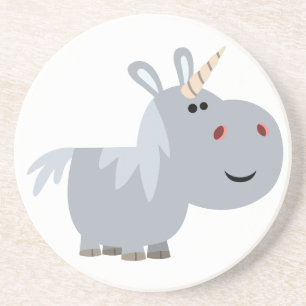 Cute Ogranskable Tecknad Unicorn Underlägg