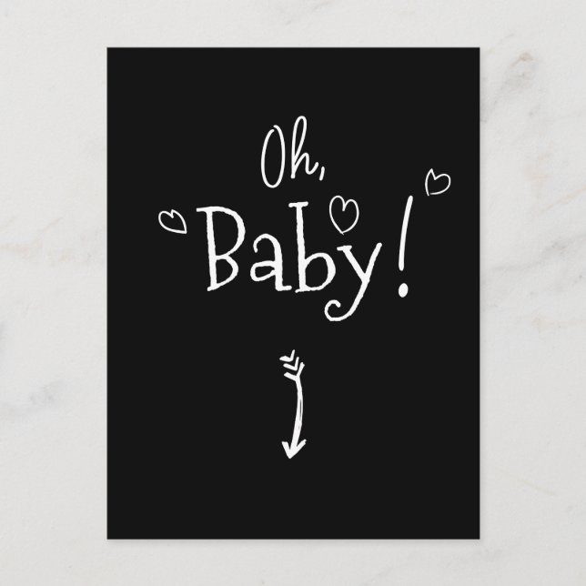 Cute Oh Baby Gravid och Gravid Vykort (Framsida)