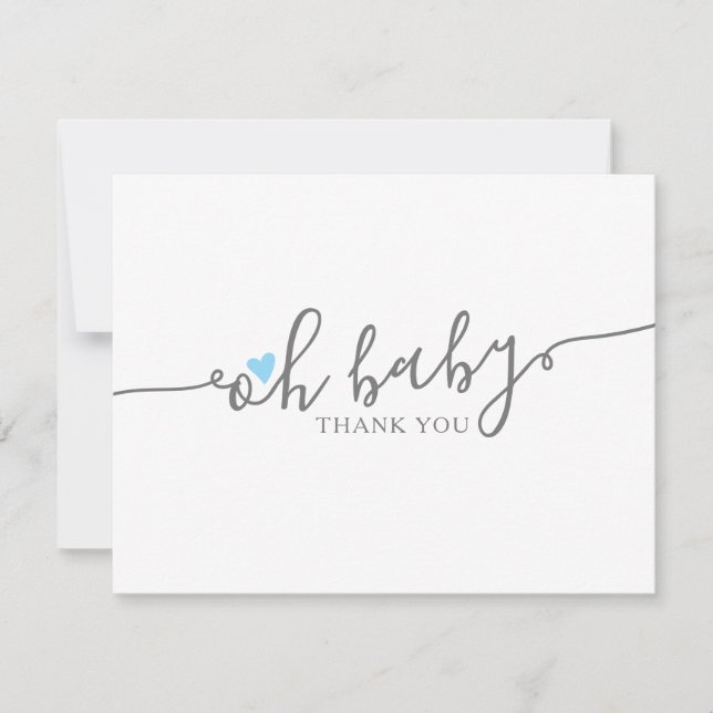 Cute Oh Baby Heart Boy Shower Tack (Framsida)