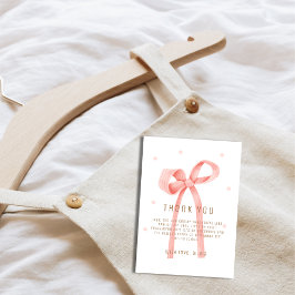 Cute Oh Baby Polka Dot Bow Baby Shower Tack Kort