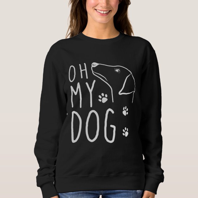 Cute Oh My Dog  Womens Christian God Dog Mom T Shirt (Framsida)