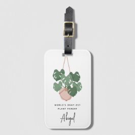 Cute Ok Plant Parent Personlig Bagagebricka