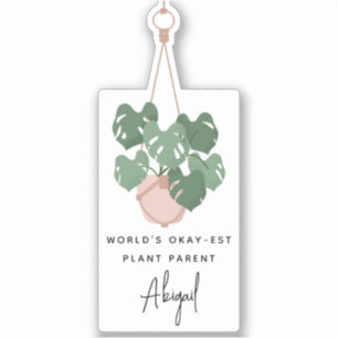 Cute Ok Plant Parent Personlig Klistermärken