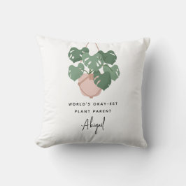 Cute Ok Plant Parent Personlig Kudde