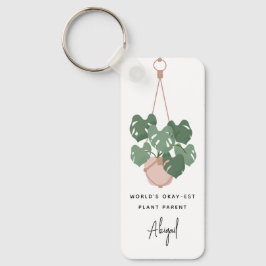 Cute Ok Plant Parent Personlig Nyckelring