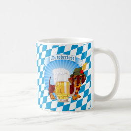 Cute Oktoberfest Beer Hound Kaffemugg
