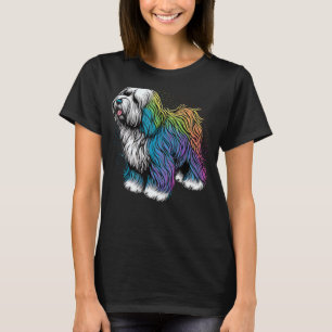 Cute Old English Sheepdog Hund på Bobtail Älskare T Shirt