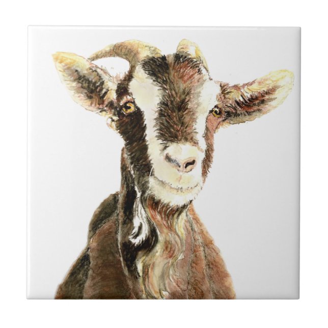 Cute Old Goat, Farm Animal Humor Kakelplatta (Framsidan)